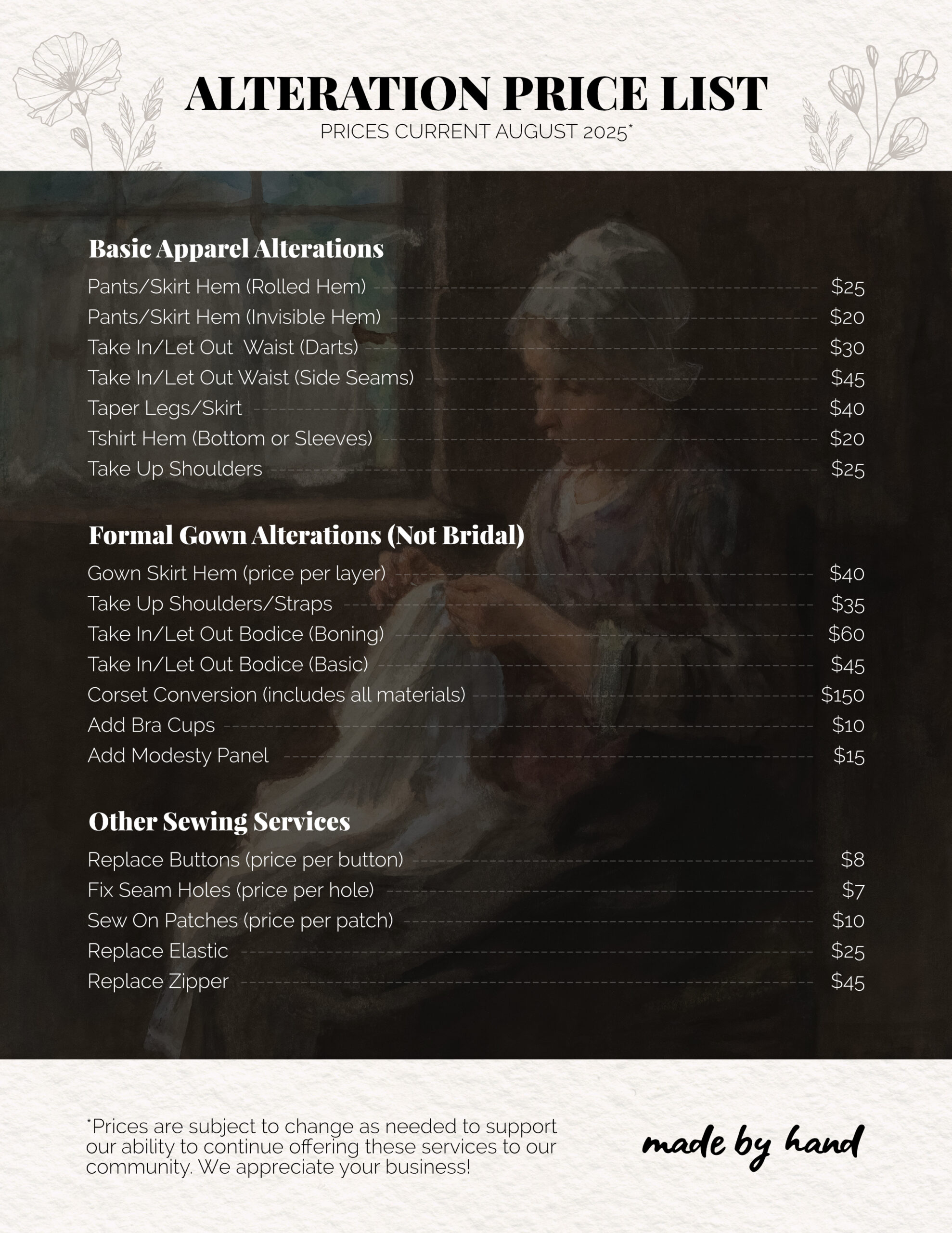 Price Sheet - Aug 2025 Price Sheet - Aug 2025